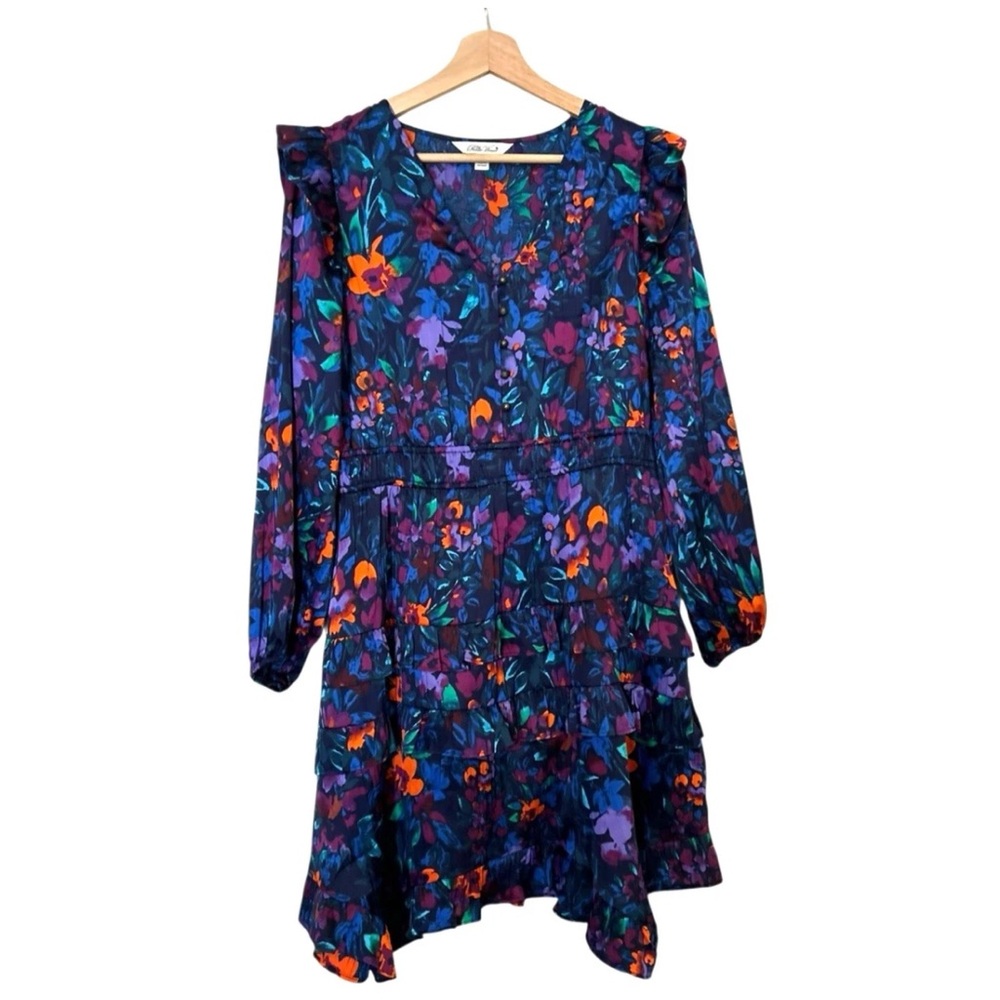 Vibrant Floral Long Sleeve Dress - Picture 2 of 6